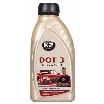 Abbildung von K2 DOT 3 vollsynthetische Bremsflüssigkeit, Siedepunkt 230C, FMVSS 116 3, SAE J 1703 0,5kg (ca. 0,5l)