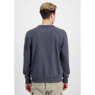 Abbildung von Alpha Industries Double Layer Sweatshirt, Herren, Größe: Large, Grey black