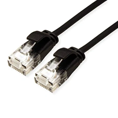Abbildung von ROLINE UTP DataCenter Patchkabel Kat.6A (Class EA), LSOH, slim, schwarz, 5 m