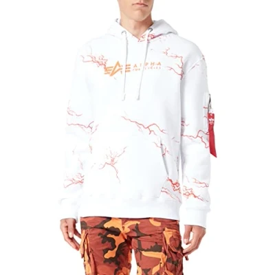 Abbildung von Alpha Industries Hoodie &quot;Alpha Men Hoodies Lightning AOP Hoody&quot;