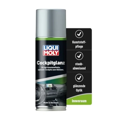 Abbildung von LIQUI MOLY Cockpitspray Cockpitglanz, Art. Nr. 1510 I 200 ml Auto Innenraum Pflege für strahlenden Hochglanz Regenerierendes &amp; antistatisches Glanz Spray Dashboard Kunststoffteile