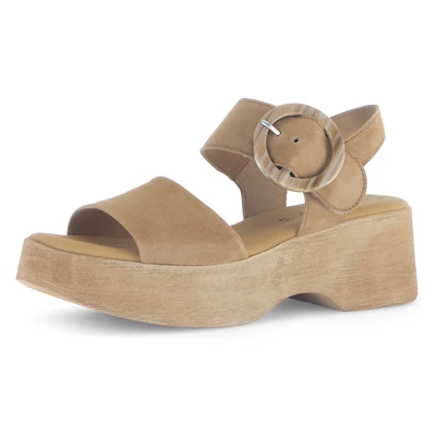 Abbildung von Gabor Plateausandalette, Damen, Größe: 37, Walnut Schuhe