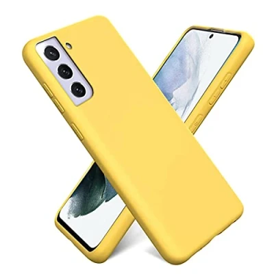 Abbildung von Verco Handyhülle für Samsung Galaxy S21 Plus Hülle Silikon, Flex TPU Gel [weiches Innenfutter] Case S21+ 5G Schutzhülle Stoßfest, Gelb