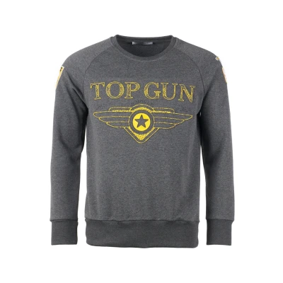 Abbildung von TOP GUN DELL Sweatshirt, Herren, Größe: Small, Anthracite