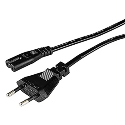 Abbildung von Hama 5m Euro Stecker Netz Kabel Strom Stromkabel, Stecker, 2 Pol. Kupplung (500 cm), Dopplenut Geräte Typ C CEE 7/16 für Konsole TV Radio etc