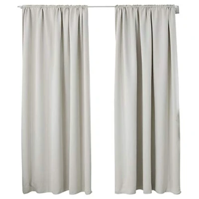 Abbildung von WOLTU 2er Set Gardinen Vorhang Blickdicht Kräuselband für Schiene, 250 g/m² Schwere Verdunklungsvorhänge Thermovorhang kälteschutz lichtdicht Wohnzimmer Kinderzimmer, 135x245 cm Creme