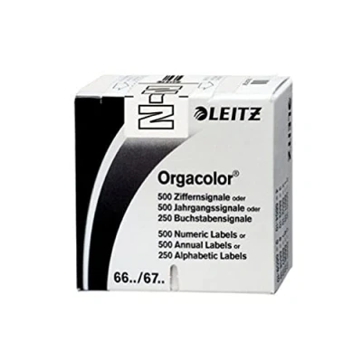Abbildung von Leitz 66231000 Orgacolor Buchstabensignal N, 250 Stück, weiss