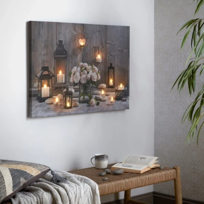 Abbildung von Art for the home LED Bild &quot;Cosy Kerzen 60x90cm&quot;, (1 St.)