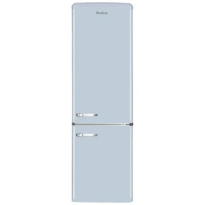 Abbildung von Amica KGCR 387 100 L Retro Kühl /Gefrierkombination / Baby Blue (Hellblau) 181cm (H) x 55cm (B) 62cm (T) Design Kühlschrank mit Gefrierfach