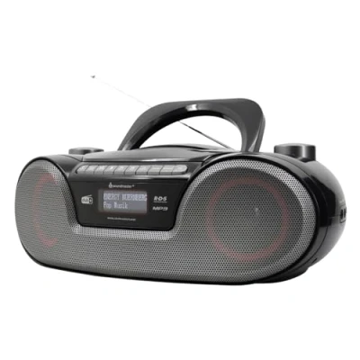 Abbildung von Soundmaster SCD8300SW tragbares Digitalradio CD Player Hörbuchfunktion Bluetooth DAB+ UKW Radio USB/SD Anschluss Kopfhöreranschluss Wecker Boombox