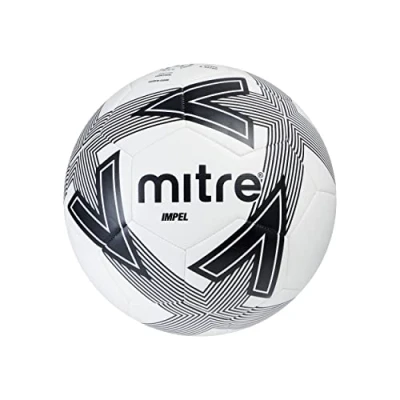 Abbildung von Mitre Impel L30P Fußball, hohe Strapazierfähigkeit, Formbeständigkeit, Weiß/Schwarz, 4