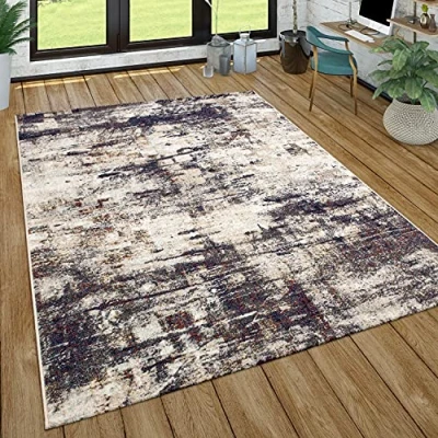 Abbildung von Paco Home Teppich &quot;Jazz 711&quot;, rechteckig, Kurzflor, modernes buntes Design und Used Look