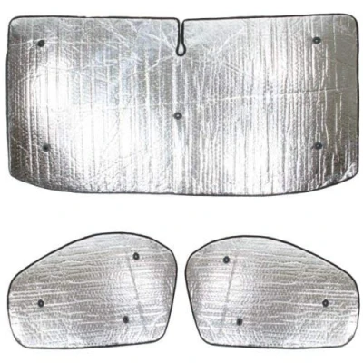 Abbildung von Summit SUM 1631 Luxus Thermo Jalousien Set für Opel Vivaro (20012014), 3 teiliges Set, Grau, Silber, Schwarz