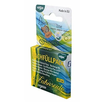 Abbildung von Yaweco Zahnseide aus PLA pflanzlich gewachst vegan Nachfüllpack (10er Pack)