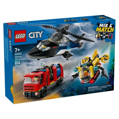 Abbildung von LEGO® City 60462 Kombinationsset mit Hubschrauber, Löschauto und U-Boot