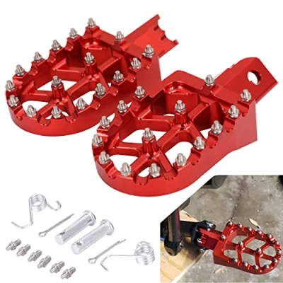Abbildung von Fussrasten Motorrad,Motorrad Fußrasten Dirt Bike für CRF50 CRF70 CRF110 XR50 XR70 XR110 Pit Rot