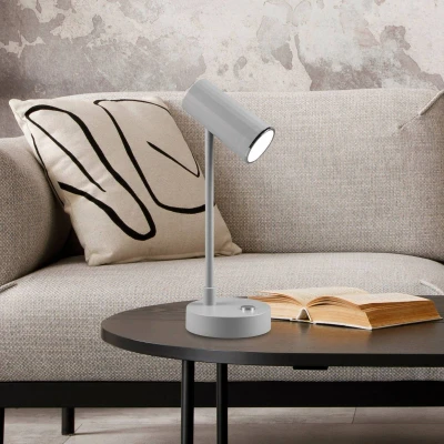 Abbildung von Reality Leuchten LED Schreibtischleuchte Lenny R52661111, Kunststoff Grau, inkl. 2.5 Watt