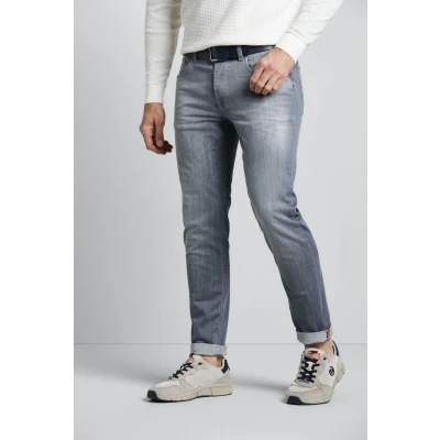Abbildung von bugatti 5 Pocket Jeans, mit Used Waschung
