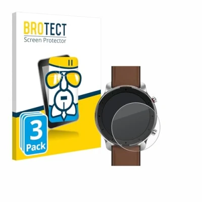 Abbildung von BROTECT Schutzglas für Huami Amazfit GTR (47 mm) (3 Stück) Schutzfolie Panzer Folie Glas [Extrem Kratzfest 9H, Anti Fingerprint, Ultra Transparent]
