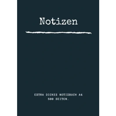Abbildung von Notizen Extra Dickes Notizbuch A4 : 500 Seiten: DIN kariert als Tagebuch, Journal Zeichenbuch