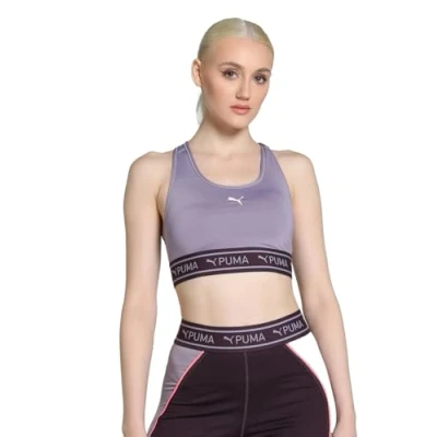 Abbildung von Puma Keeps Elastic BRA Sportbh mit mittlerer Stützkraft, Damen, Größe: XL, Pale plum