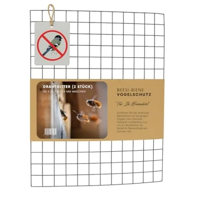 Abbildung von Drahtgitter für Insektenhotel 33x22,8cm I 19mm Maschenweite Schutzgitter Wildbienen Metallgitter Bienenhotel Vogelschutz (Silber, 8 Stück)