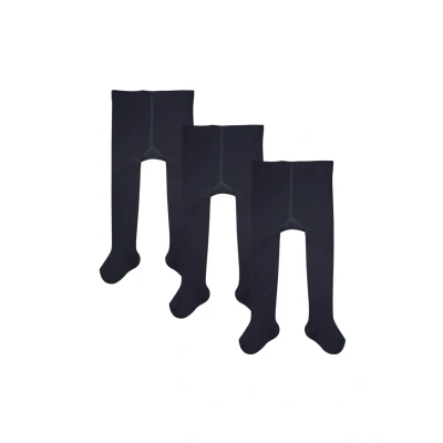 Abbildung von camano SOFT Unisex 3PACK Strumpfhose für Kinder, Größe: 62/68, Navy