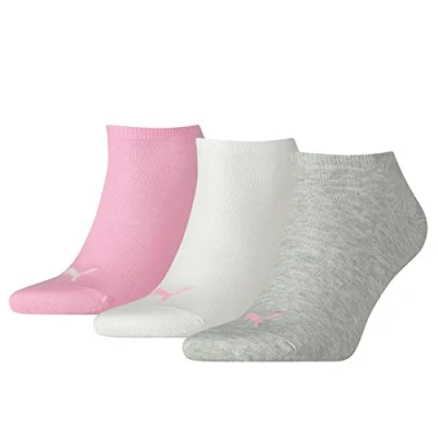 Abbildung von Licence Puma einfarbige Sneaker Socken 3er Pack Schuhe Prism Pink Größe: 35 38
