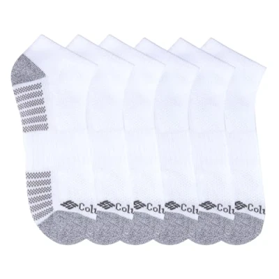 Abbildung von Columbia Herren 6 Pack Athletic No Show Lässige Socken, Weiß Grau, 37.5 46 EU