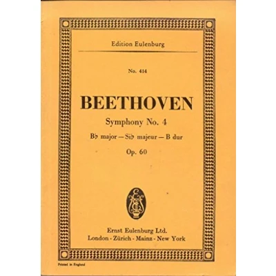 Abbildung von Sinfonie Nr. 4 B Dur: op. 60. Orchester. Studienpartitur. (Eulenburg Studienpartituren)