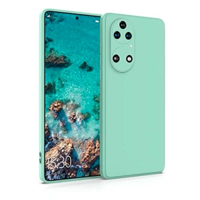 Abbildung von MyGadget Hülle für Huawei P50 robuste Silikon Schutzhülle TPU Case Slim Silikonhülle Back Cover Kratzfest Handyhülle Matt Mint