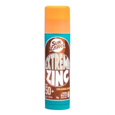 Abbildung von Sun Zapper Zinc Stick Orange Farbe Sonnenschutz LSF 50+ Australische Sonnencreme