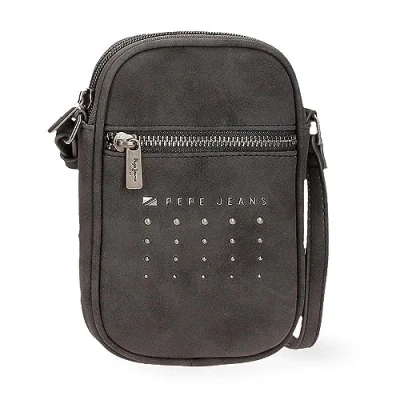Abbildung von Pepe Jeans Holly Messenger Tasche klein schwarz 11 x 17,5 2,5 cm Kunstleder Schwarz, Talla única, Kleine Umhängetasche, one size, Umhängetasche