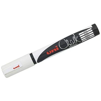 Abbildung von UNI ball 186201 Fenster &amp; Kreidemarker CHALK PWE 5M, 1,8 2,5 mm, Rundspitze, weiß