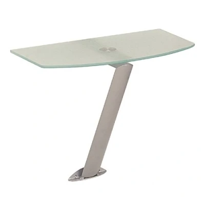 Abbildung von HAKU Möbel Wandkonsole alu Gloss, Metall, Sicherheitsglas Maße: B 50 cm x H 41 T 30 cm, Style: Modern
