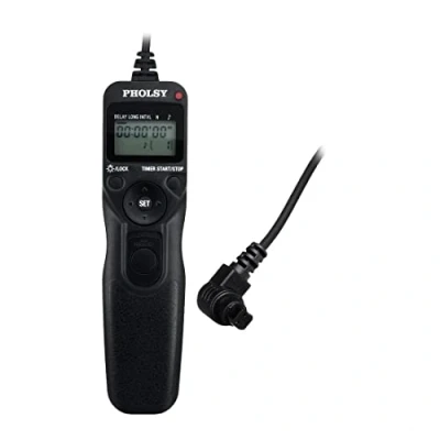 Abbildung von PHOLSY Kamera Fernauslöser C8 Timer Auslösekabel mit Intervalometer für Canon EOS R3, R5, 10D, 6DII, 1DXII, 1DXIII, 1DSIII, 1D C, 1DIV, 1DIII, II N, 5DII, 5DIII, 5DIV, 5DS, 5D, 6D, 7DII, 50D