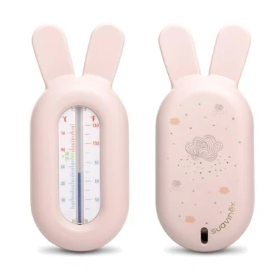 Abbildung von Suavinex, Badethermometer Baby +0 Monaten, Wasserthermometer, Ohne Quecksilber, Präzise und mit Farbskala, Robust Einfach zu Dedienen, Dreams Rosa