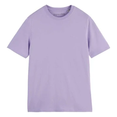 Abbildung von Scotch &amp; Soda Seasonal CORE Regular FIT LOGO Tshirt basic, Herren, Größe: XXL, Bright lavender