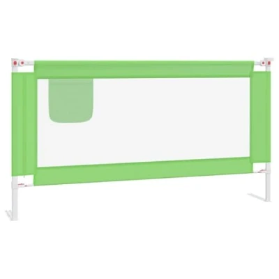 Abbildung von vidaXL Kleinkind Bettschutzgitter Bettgitter Kinderbettgitter Babybettgitter Gitter Kinderbett Babybett Rausfallschutz Grün 160x25cm Stoff
