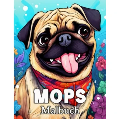 Abbildung von Malbuch Mops: 50 einzigartige Illustrationen zum Stressabbau und zur Entspannung