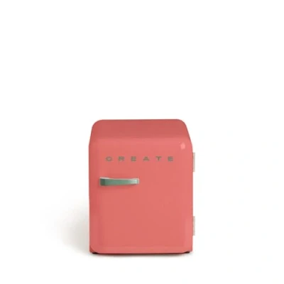 Abbildung von CREATE / Retro FRIDGE 50 SAGE/Kühlschrank in Terrakotta, Griff Salbeigrün 85W, Minibar, eine Regalfläche, Design, 50cm, zwei Ablagen, 48L Fassungsvermögen, energiesparend, 50x44x49,8cm