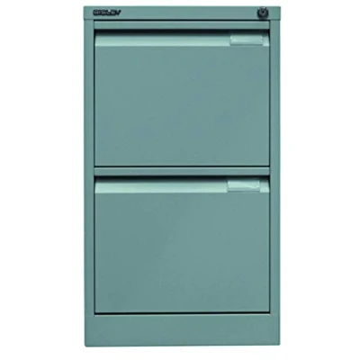Abbildung von BISLEY Hängeregistraturschrank, einbahnig, DIN A4, 2 HR Schubladen, Metall, 355 Silber, 62.2 x 41.3 71.1 cm