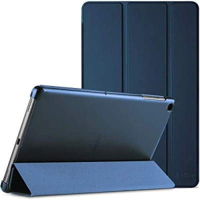 Abbildung von ProCase Hülle für Galaxy 2020 Tab A7 10.4(SM T500/T503/T505/T507) 2022 SM T509，Dreifach Falt Klapp Schutzhülle Case Ultra Dünn Leicht Ständer Schale Cover mit Translucent Frosted Rückhülle Navy
