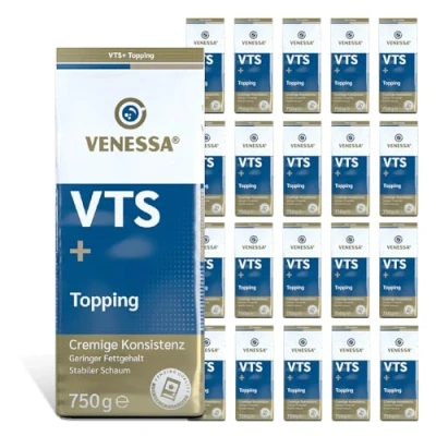 Abbildung von Venessa VTS+ Topping 20 x 750g löslich 99,8% Magermilchanteil, Magermilchpulver für Vending Automaten, Vorteilspackung