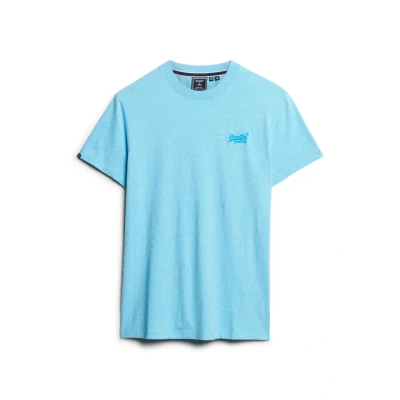 Abbildung von Superdry, T.Shirt Essential Logo EMB Tee, M1011245A, Turquoise Sea Grit, L, Man, Adulto
