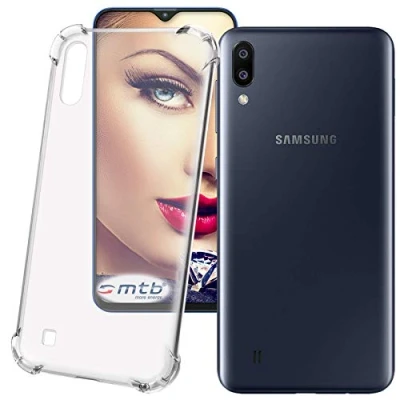 Abbildung von mtb more energy® Schutz Hülle Anti Shock für Samsung Galaxy A10 (SM A105) / M10 M105, 6.22&#039;&#039;) verstärkte Ecken transparent TPU Silikon Case Cover Tasche