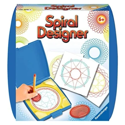 Abbildung von Ravensburger Spiral Designer Mini 29708, Zeichnen Lernen für Kinder ab 6 Jahren, Kreatives Zeichen Set mit Mandala Schablone farbenfrohe Spiralbilder und Mandalas
