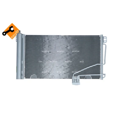 Abbildung von NRF EASY FIT 35535 Klimakondensator mit Trockner, Dichtring 13,8 Aluminium 640 MERCEDES BENZ: CLK Coupe, C Klasse Limousine