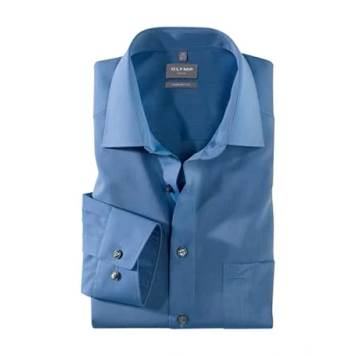 Abbildung von OLYMP Luxor comfort fit Hemd Langarm New Kent Kragen Chambray mittelblau Gr. 39