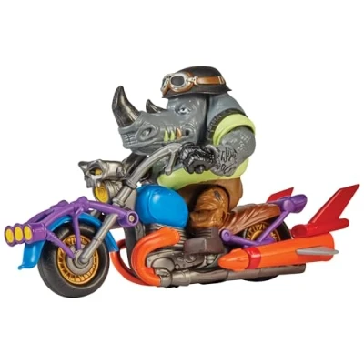 Abbildung von TEENAGE Mutant NINJA Turtles 83447 Mayhem Chopper Cycle mit exklusiver Rocksteady Figur Jungen von 4 bis 7 Jahren und TMNT Fans